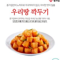 국산 종가집김치 깍두기 여름 생김치 김치 5kg 10kg 우리땅 주문당일생산