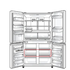 LG정품 냉장고 냉동실바구니 AJP73654862 F873S10 F873S11E F873S30 F873S30H F873S31 F873SN11E F873SS10 F873SS11등
