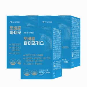 안국약품 토비콤 아이포커스 눈 피로 아스타잔틴 30캡슐, 3개