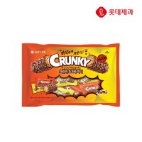 롯데 크런키 초코바 미니 285g 대용량 초콜릿바