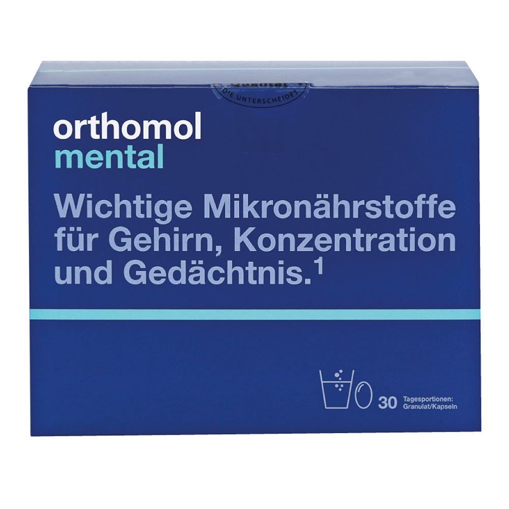 오쏘몰 멘탈 분말과 캡슐 30일분 orthomol mental 30 pc