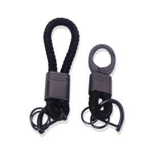 블랙 1+1 자동차 키링 가죽 차키 키홀더 열쇠고리 차량 스마트 가방 선물