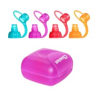 ChooMee 츄미 토퍼 파우치 탑 4개 퍼플 케이스 세트 SoftSip Food Pouch Tops 4 Colors Purple case