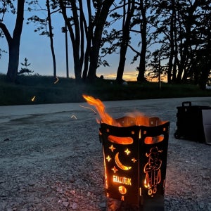 불멍 육각 화로대 그리들 받침대 스틸 2t 전용가방 포함