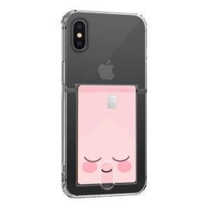 에어백 카드 범퍼케이스 투명, 아이폰X-XS 공용