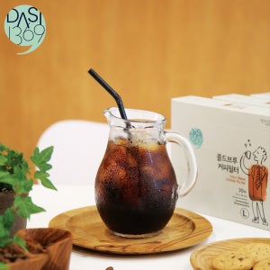 갓성비로 더치커피 즐기기 콜드브루 커피필터 대형 여과지 거름망 생분해 30매, 2개