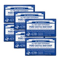 닥터브로너스 페퍼민트 비누 Pure Castile Bar Soap 140g 6개