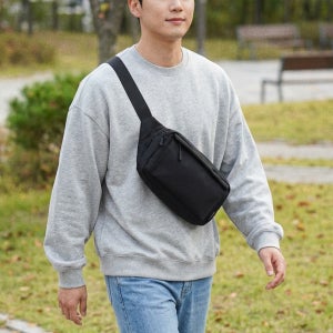 담앤드솜 2심플 여행용 슬링백 크로스백 여행 미니 남자 가방 소매치기 도난방지 바디백 해외