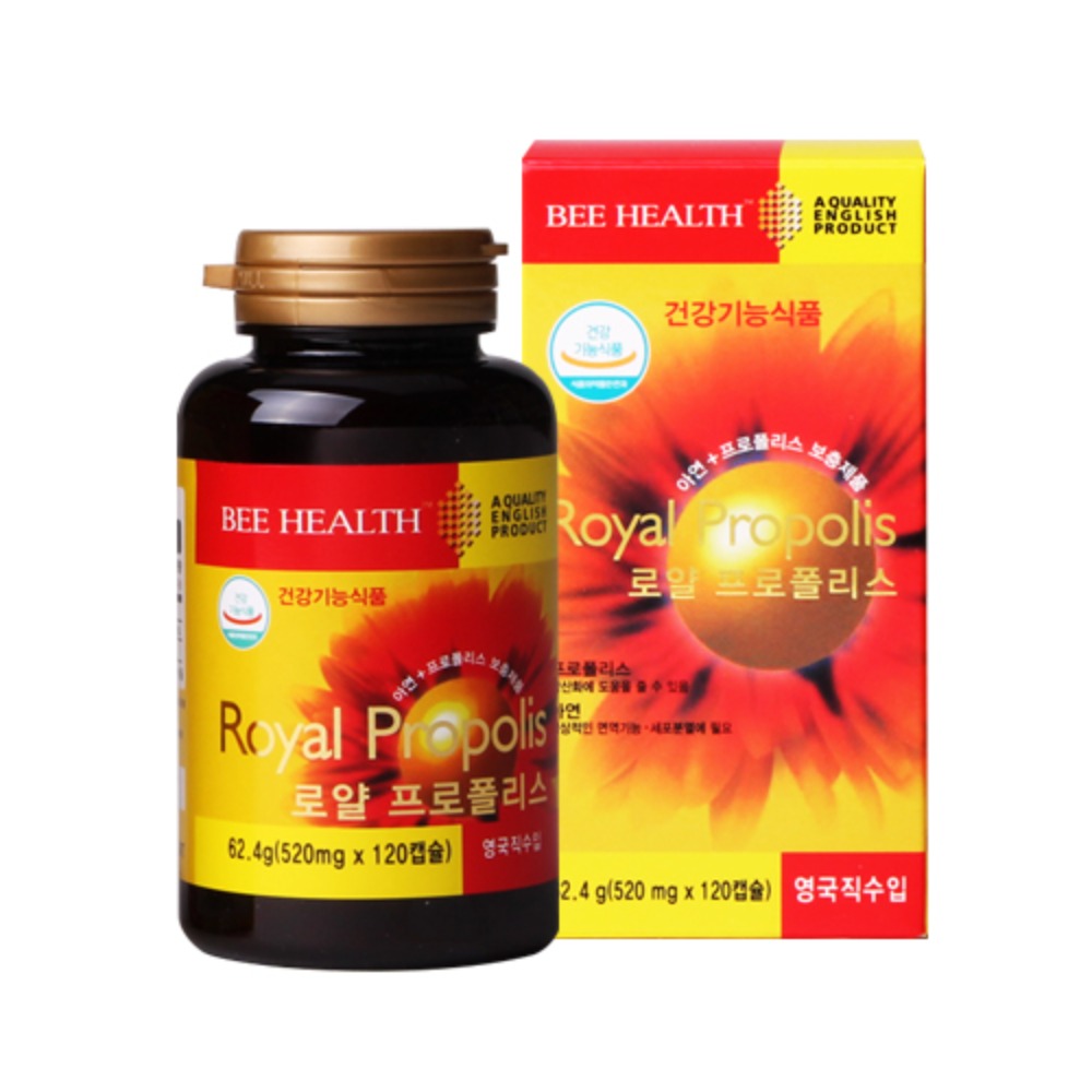 <b>비헬스</b> 로얄프로폴리스 아연 플라보노이드 비타민E 구강건강 <b>항산화</b> 면역기능 부모남선물