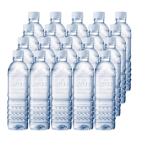삼다수 500ml 무라벨 20개 안전한 먹는샘물 약 알칼리수 (라벨 랜덤)