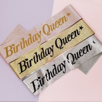 Birthday Queen 글리터 생일어깨띠