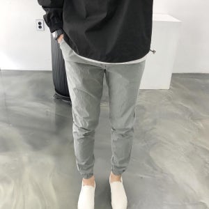 여름 바스락 스판 남자 슬림핏 조거 팬츠 바지