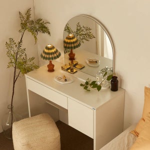 트루베퍼니처 에세이 블랑 아치형거울 / 와이드아치형거울 수납화장대 (2type)