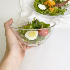 프랑스 투명 샐러드볼 12.4 디저트 깔끔한 심플한 내열강화유리 보울 루미낙