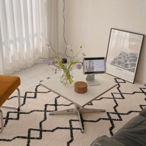 오그레 자작 HPL 호마이카 사각 소파 테이블