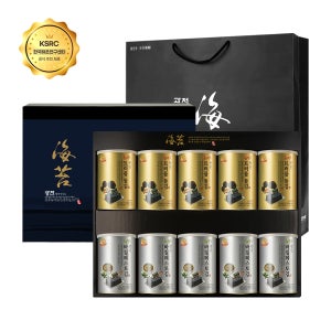 해달음 광천 일품1호 트러플 돌김 바질페스토 10P 캔김 명품 명절 추석 선물세트 쇼핑백