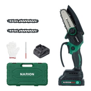 나리온 미니 무선 소형 전기톱 체인톱 충전식 전동톱 21V 풀세트