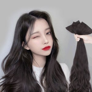 위그 롱헤어 붙임머리 부분가발 여성가발 3개입 웨이브