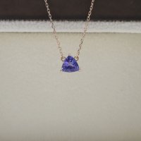 0.7 ct 천연 탄자나이트 목걸이