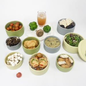 파미레 실리콘 스팀홀 용기 원형 밀폐용기 250ml 450ml 750ml