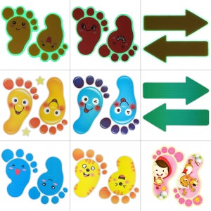 야광발바닥 화살표 스티커 야광별 환타 유니테크