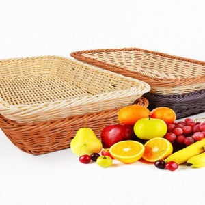 거실 하우스 과일 바구니 디스플레이 야채 보관 라탄 쟁반 우드 트레이