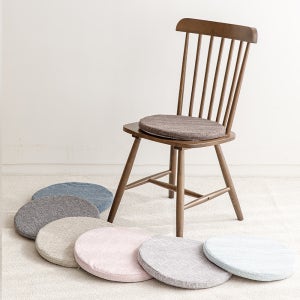 착한연구소 북유럽 노르딕 메모리폼 원형방석 40X40 쿠션 대형 식탁 의자 쇼파