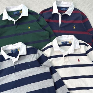 폴로 랄프로렌 25FW 커스텀슬림핏 럭비 스트라이프 PK카라티 4color
