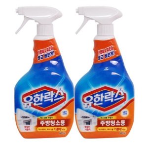 유한락스 주방청소용 600ml+600ml 기획 스프레이 기름때 찌든때 강력제거