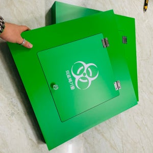 초록 일반형 의료폐기물 보관함 D1 덮개 160x160mm
