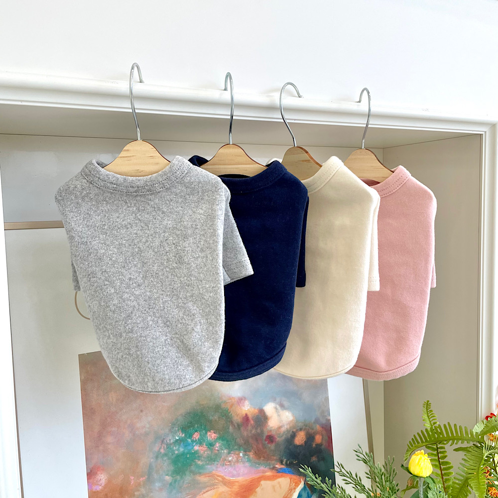 강아지옷 기본 이너 라운드 티셔츠 XS-2XL 4Color 강아지맨투맨