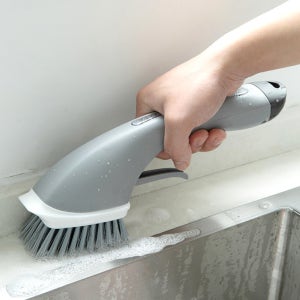 스프레이 클리닝 브러쉬(건타입) - 화장실 싱크대 주방 타일 바닥 청소솔