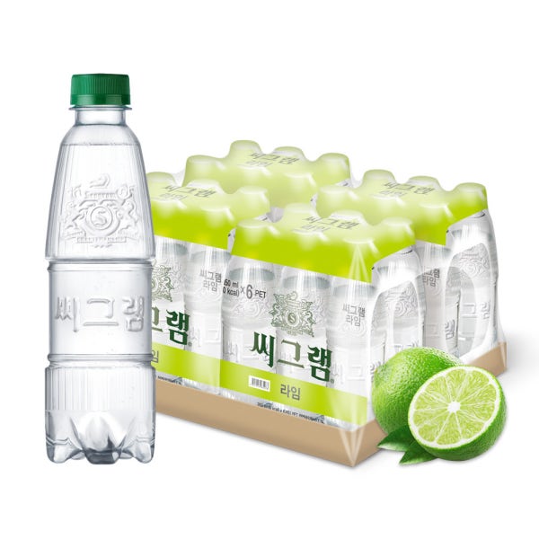 씨그램 라벨프리 라임 PET 350ml 24개