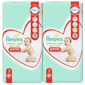 유럽산 팸퍼스 프리미엄케어 팬티형 기저귀 pampers 팬티3단계_2팩 총96매