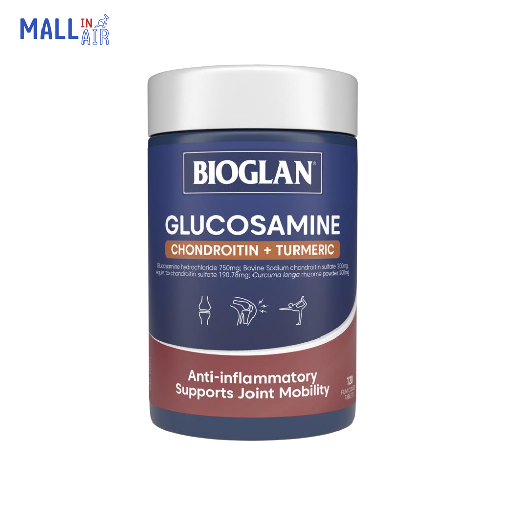 호주 <b>바이오글랜</b> BIOGLAN 글루코사민+콘드로이친+터메릭 Glucosamine+Chondroitin+Turmeric 120정 관절 <b>연골</b> 건강