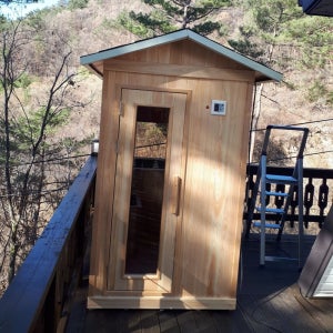 리치하우징 실외용 맥반석 건식사우나 습식 찜질방 홈 개인 1인 원적외선 핀란드 가정용