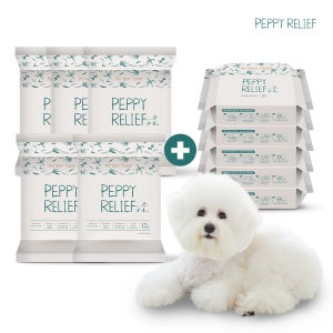 페피릴리프 강아지 바디티슈 5팩+페이셜티슈 5팩 애견 물티슈 대나무티슈 뱀부티슈