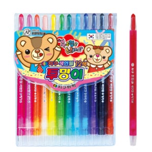 지구화학 투명이 샤프식 색연필 12색