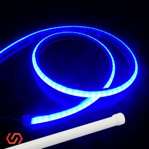 SB 12V용 오토바이 자동차 실리콘 슬림 V5 면발광 LED바 블루 아이라인