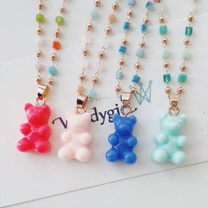 1개+1개 하리보 비즈 곰돌이 젤리곰 펜던트 목걸이