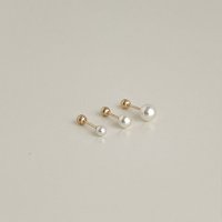 14k 스와로브스키 진주 피어싱 (낱개) 3mm 4mm 5mm