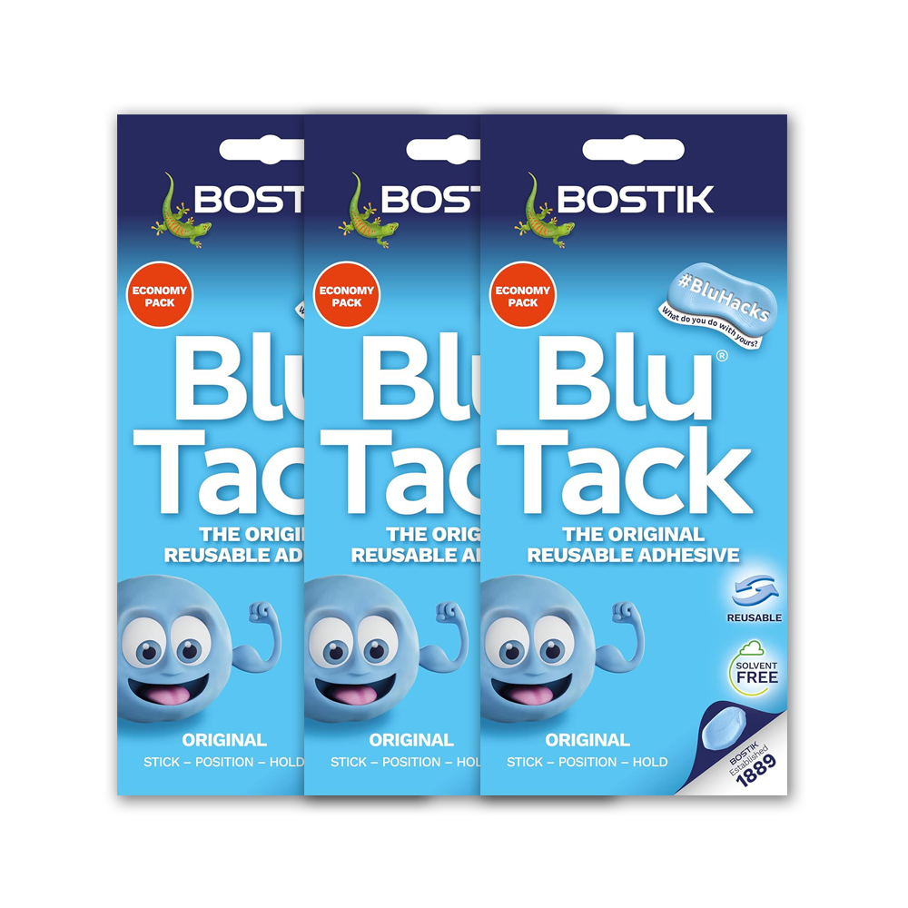 재사용 점토점착제 블루택 오리지널 90G 3개 Blu-tack