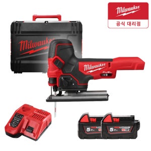 밀워키 M18 FBJS-502X 18V 충전 바디그립 직쏘 직소기 세트 5.0AhX2개