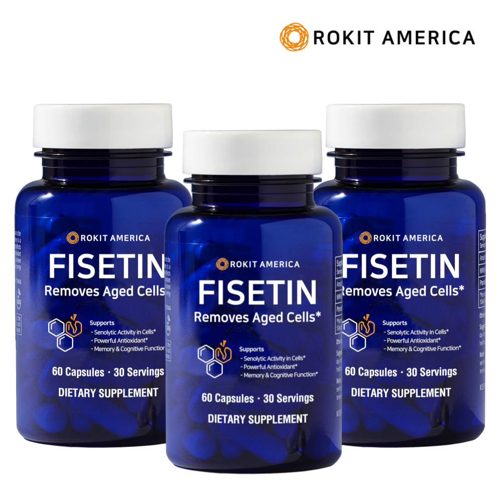 로킷아메리카 <b>피세틴</b> 복합제제 3병 세트 (FISETIN,180정)