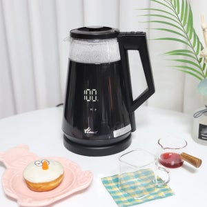 한일전기 글라스 전기포트 HWP-1705 1.7L 분유포트 보온 온도설정