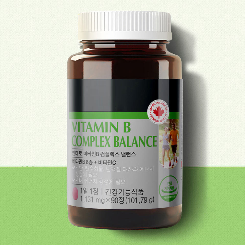 에코뉴트리션 3개월분 캐나다산 <b>비타민B</b> B12 B1 B2 B3 B6 B군 컴플렉스 영양제