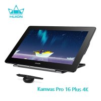 드로잉 패드 HUION-Kamvas Pro16 Plus 4K UHD 그래픽 태블릿 모니터 풀 라미네이트 스크린 145% sRGB 배터리 프리 펜 디스플레이 PC 맥 안드로이드