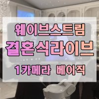 웨이브스트림 웨딩 라이브 결혼식 생중계 유튜브 온라인 실시간 중계 - 1카메라 베이직