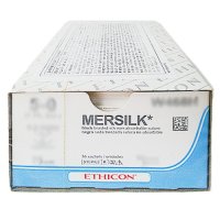 에치콘 멸균 봉합사 블랙실크(MERSILK) W202 (3/0 17x45cm 12p) - 비흡수성