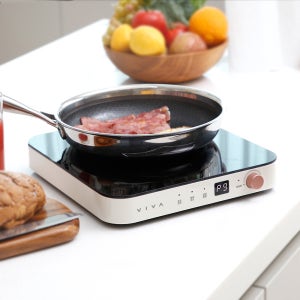 비바 쿡 강화유리 휴대용 이동식 1구 인덕션 슬림형 캠핑 식탁용